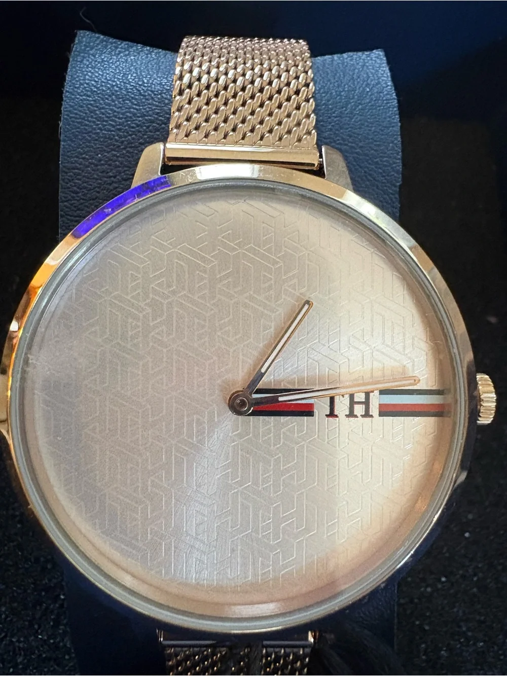 Tommy Hilfiger Women's Gold Tone Mesh Bracelet Watch with White Dial